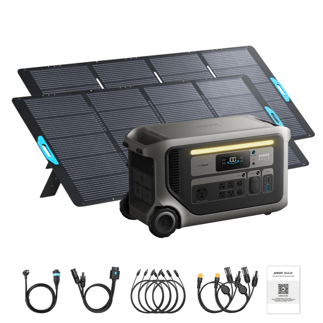 Anker SOLIX F3000 Solar Generator + 400W Portable Solar Panel Kits