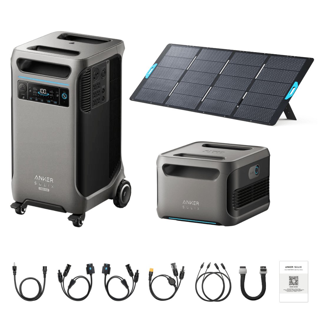 Anker SOLIX F3800 Plus Portable Power Station + 400W Portable Solar Panel - Off Grid Stores