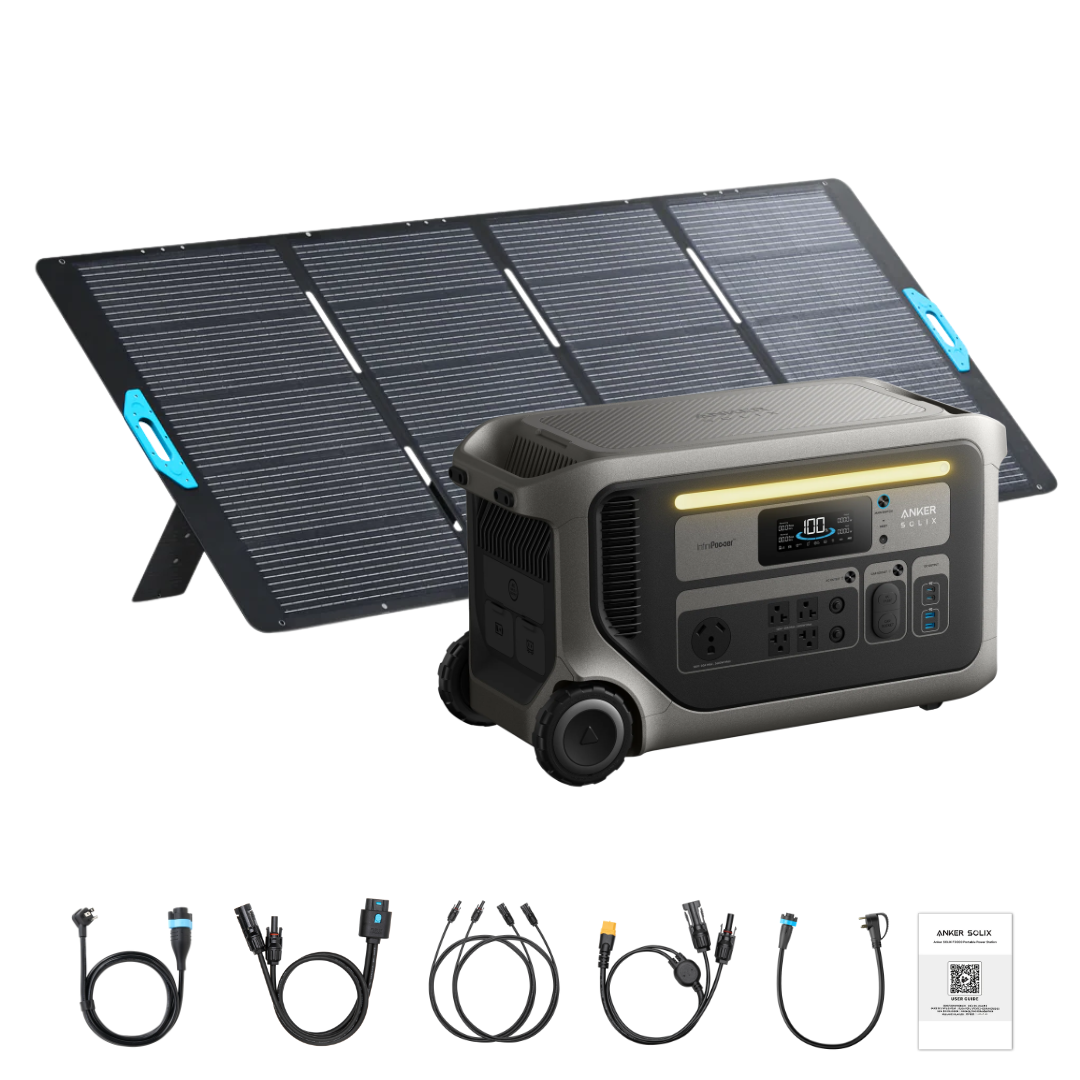 Anker SOLIX F3000 Solar Generator + 400W Portable Solar Panel Kits