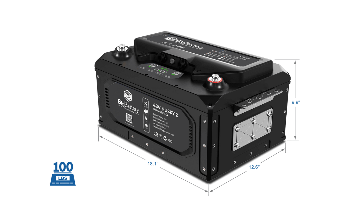 BigBattery HUSKY 2 48V 100Ah 5.12kWh LiFePO4 Battery