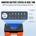 ECO-WORTHY 12V 100AH Lithium Battery with Battery Status Display and 100A BMS with Low-Temp Protection