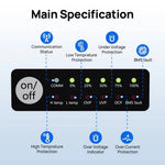 ECO-WORTHY 12V 100AH Lithium Battery with Battery Status Display and 100A BMS with Low-Temp Protection