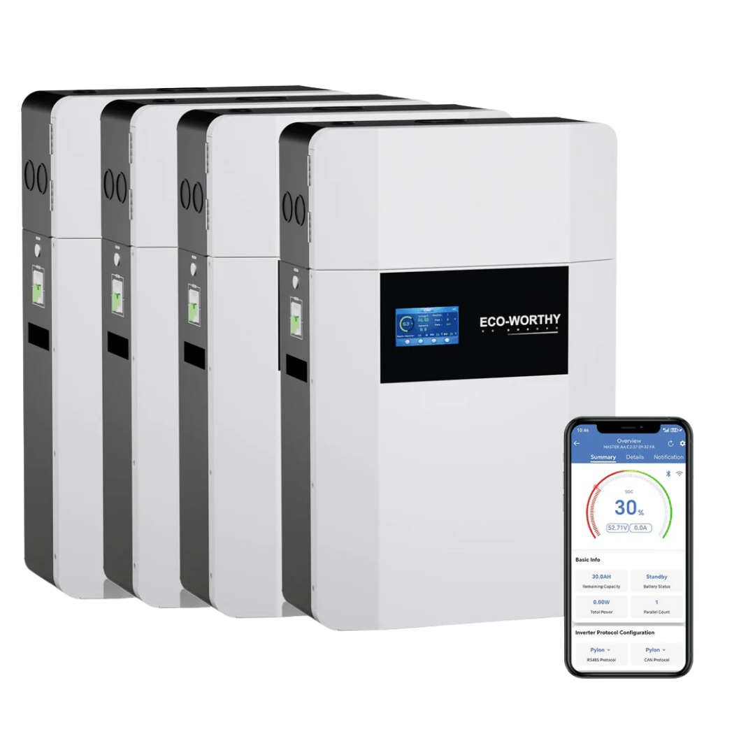 ECO - WORTHY 48V 100AH WallMount Indoor Battery With Conduit Box - Off Grid Stores