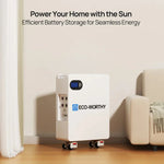 ECO-WORTHY 51.2V 280Ah LiFePO4 Floor Standing Battery with 4 Footmaster Nylon Wheels for Off-grid Home Energy Storage