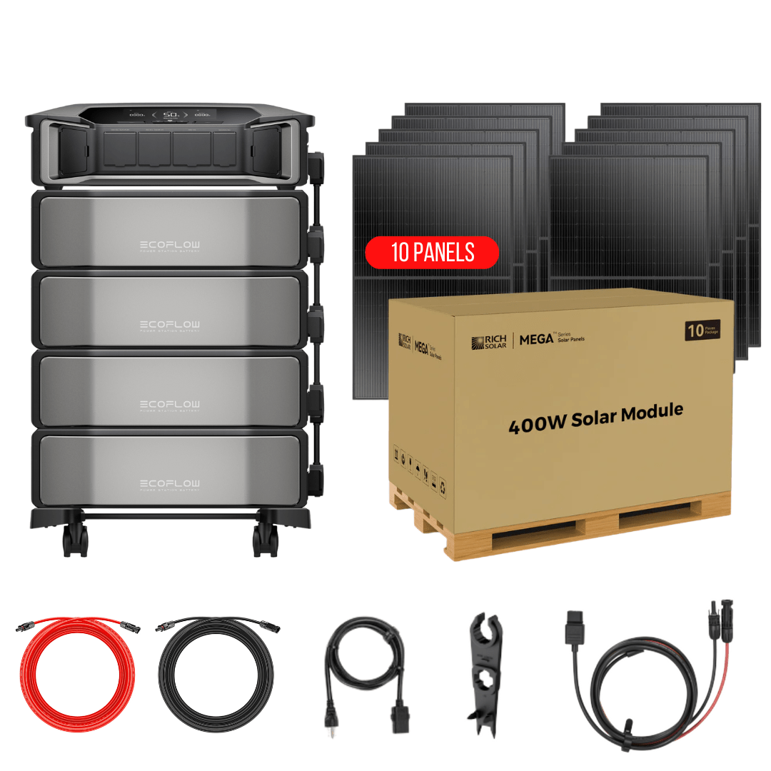 EcoFlow DELTA Pro Ultra Kits - Inverter + Batteries + Choose Custom Solar Panel Bundle Option - Off Grid Stores