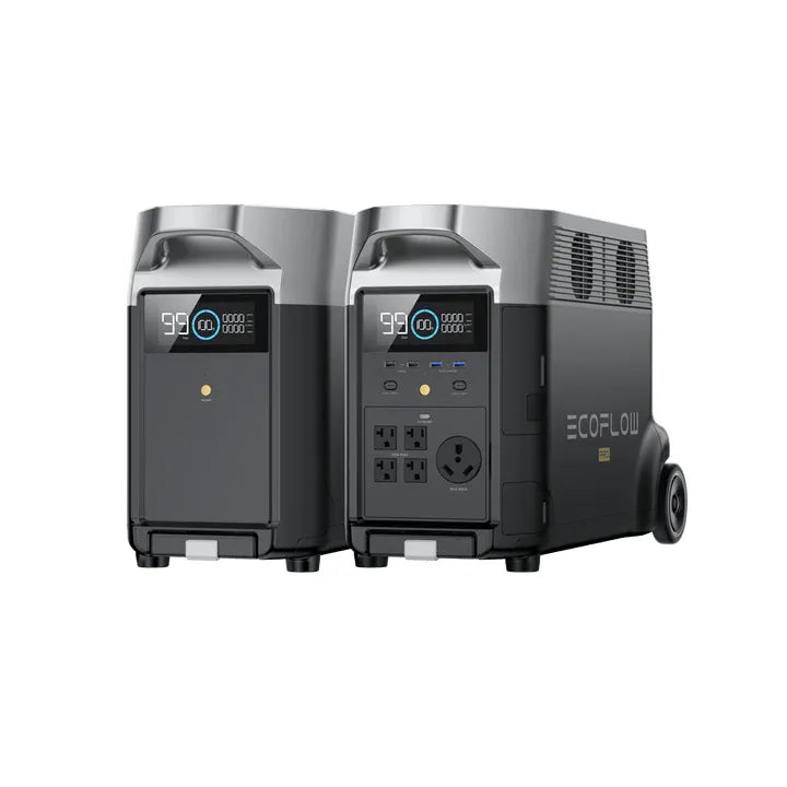 EcoFlow DELTA Pro With Extra Battery 7200Wh 3600W Solar Generator + 200W Rigid Monocrystalline Solar Panels Kit