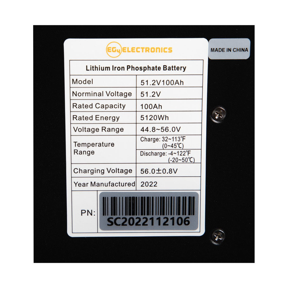 EG4 LL-S 48V 100AH Lithium Iron Phosphate Server Rack Battery