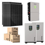 ELITE Solar Kit - 48V Battery Bank (16kWh - 32kWh) + 11.4kW 120V/240V Hybrid Inverter + 550W Solar Panels - Off Grid Stores