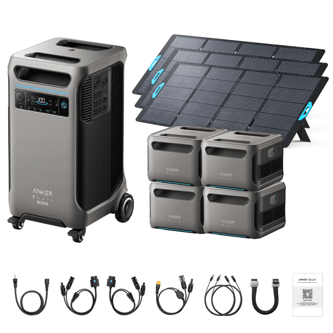 Anker SOLIX F3800 Plus Portable Power Station + 400W Portable Solar Panel - Off Grid Stores