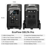 EcoFlow DELTA Pro With Extra Battery 7200Wh 3600W Solar Generator + 200W Rigid Monocrystalline Solar Panels Kit