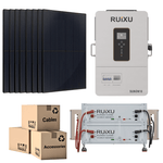 PRO Solar Kit - 48V Battery Bank (10.24kWh - 20.48kWh) + 10kW 120V/240V Hybrid Inverter + 410W Solar Panels - Off Grid Stores