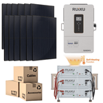 PRO Solar Kit - 48V Self - Heating Battery Bank (10.24kWh - 20.48kWh) + 10kW 120V/240V Hybrid Inverter + 410W Solar Panels - Off Grid Stores