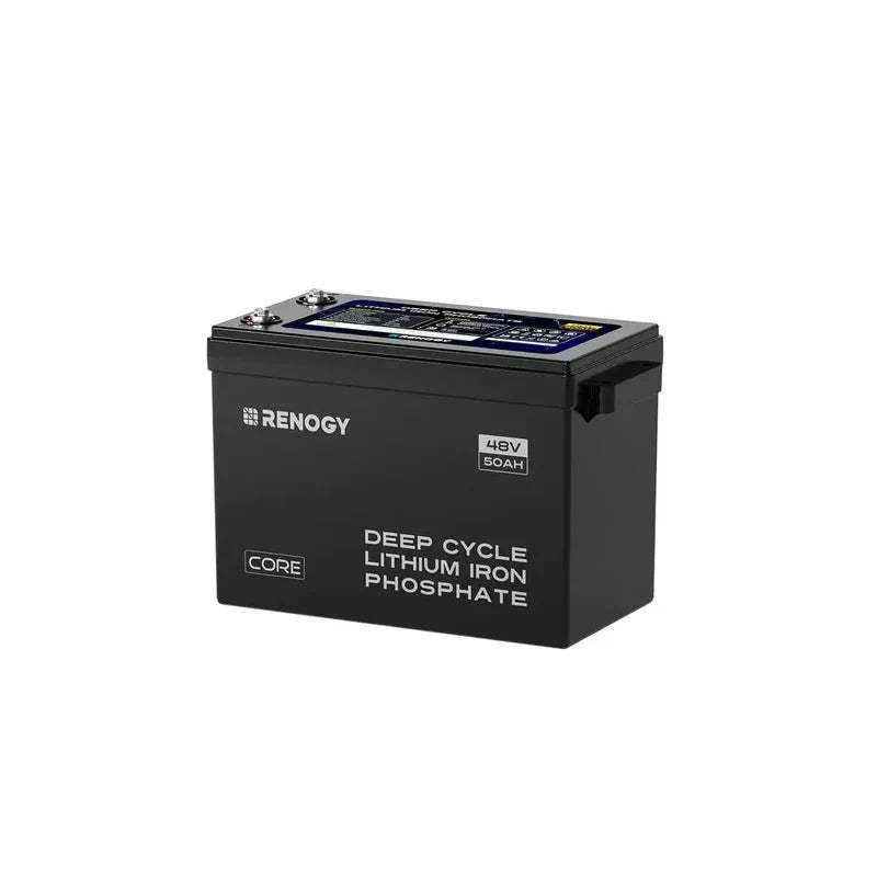 Renogy 48V 50Ah Smart Lithium Iron Phosphate Battery with Self-heating + Battery Monitor