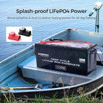 Renogy Core 24V 100Ah Deep Cycle Lithium Iron Phosphate Battery with 48V 10A Rover Boost Charge Controller