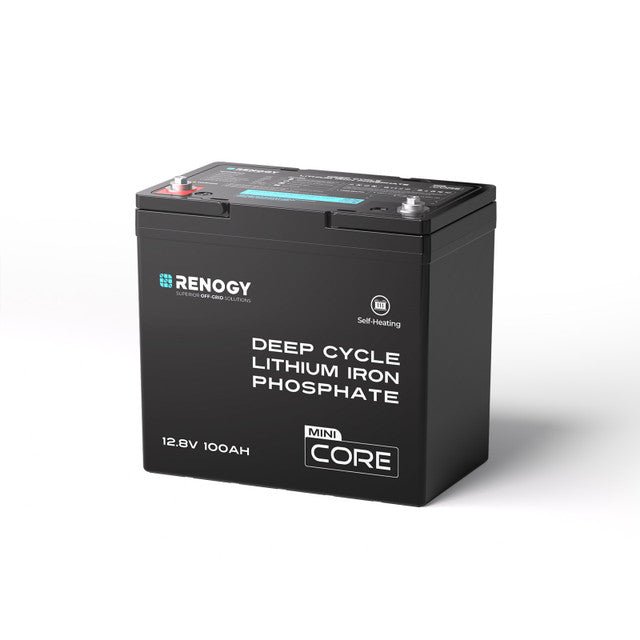 Renogy Core Mini - DuoHeat Tech 12V 100Ah Lithium Iron Phosphate Battery