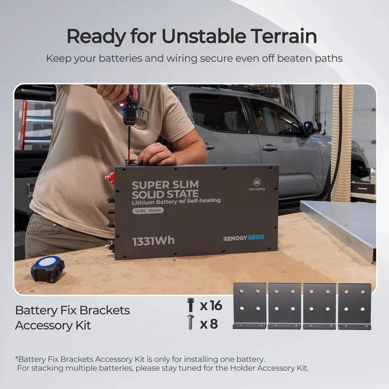 Renogy REGO 12V 104Ah Super Slim Lithium Iron Phosphate Battery with Self-Heating