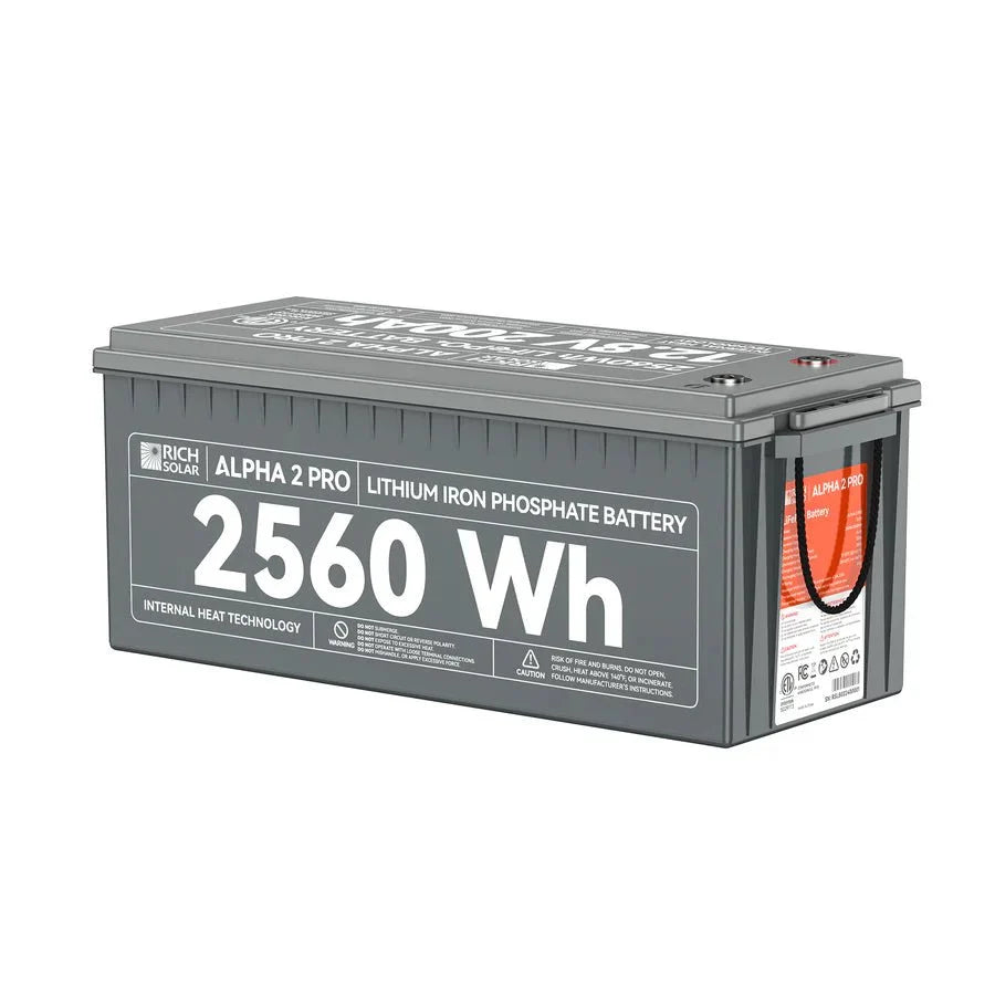 Rich Solar ALPHA 2 PRO 12V 200Ah LiFePO4 Lithium Iron Phosphate Battery