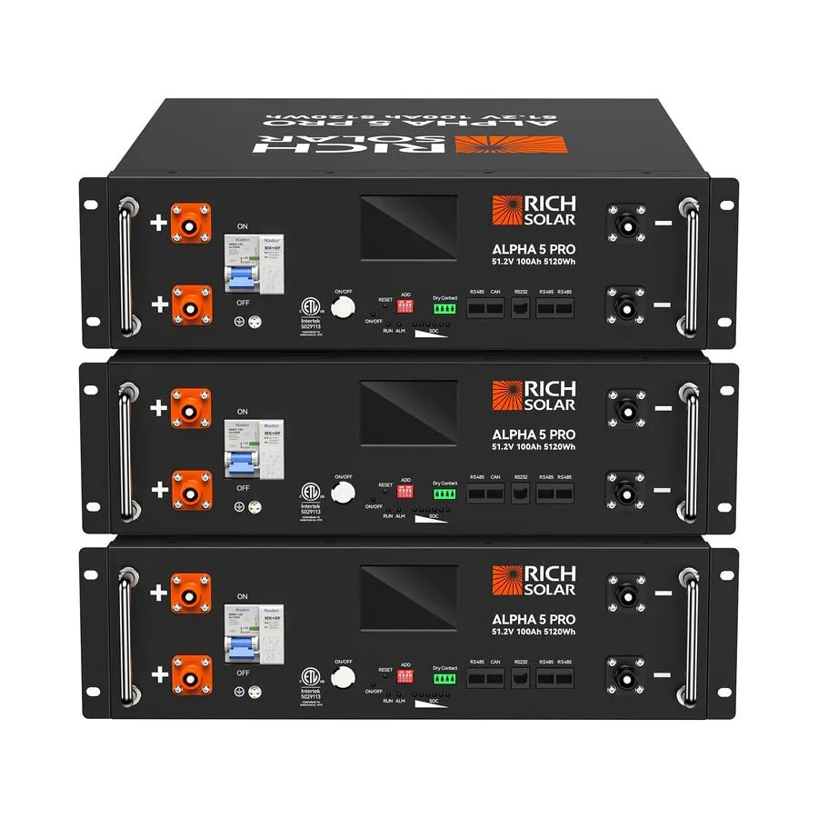 Rich Solar ALPHA 5 PRO 51.2V 100Ah LiFePO4 Lithium Iron Phosphate Batteries - Off Grid Stores