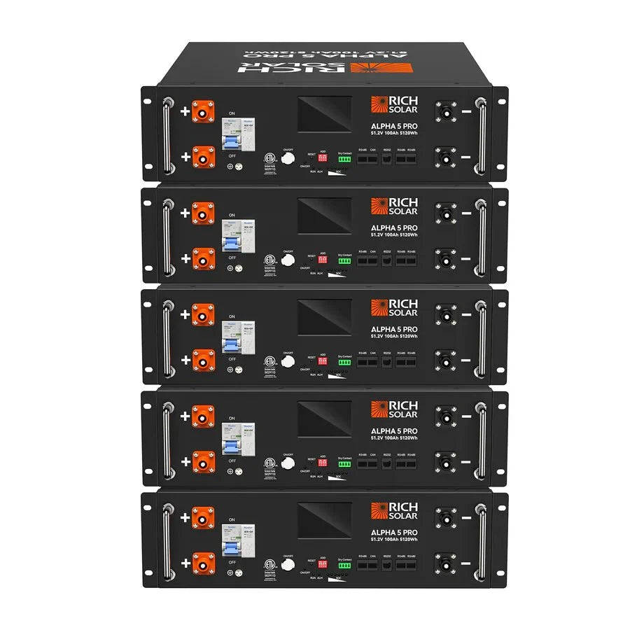 Rich Solar ALPHA 5 PRO 51.2V 100Ah LiFePO4 Lithium Iron Phosphate Batteries - Off Grid Stores