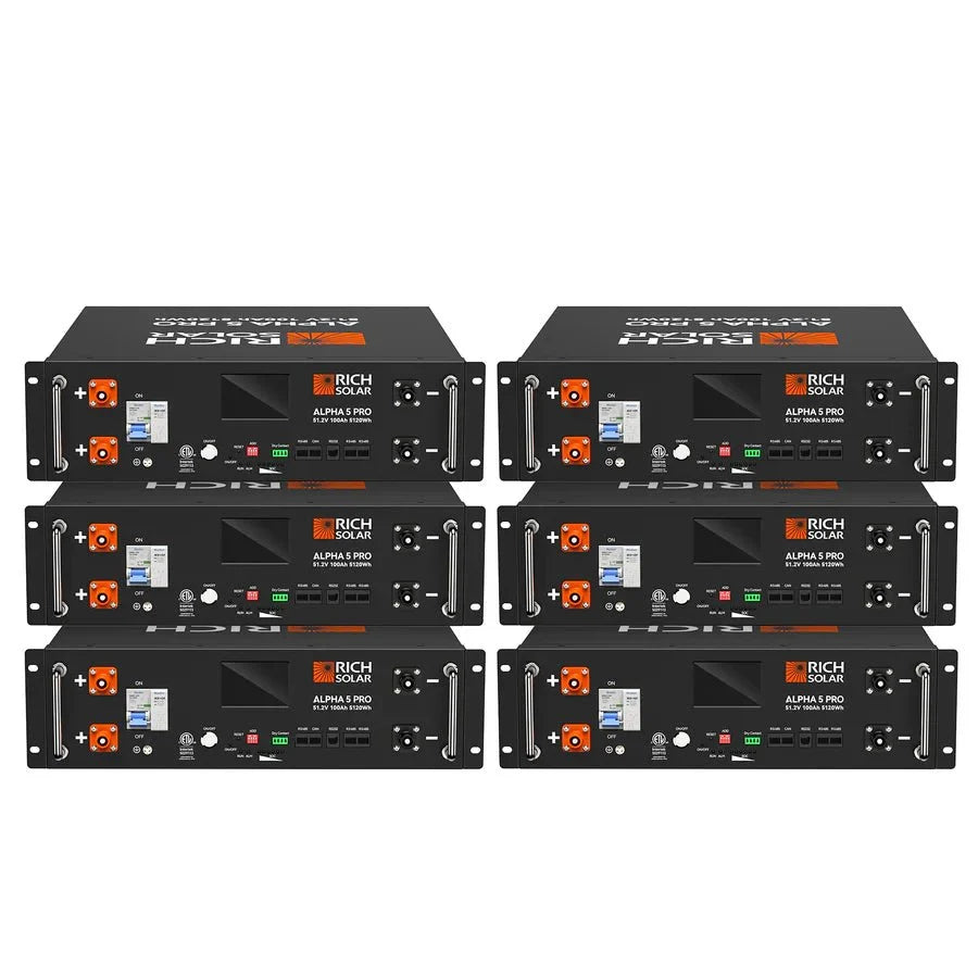 Rich Solar ALPHA 5 PRO 51.2V 100Ah LiFePO4 Lithium Iron Phosphate Batteries - Off Grid Stores