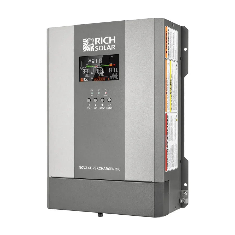 Rich Solar NOVA SUPERCHARGER 2K 2000W 12V Pure Sine Wave Inverter Charger