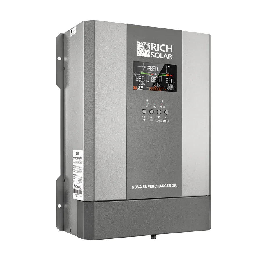 Rich Solar NOVA SUPERCHARGER 3K 3000W 12V Pure Sine Wave Inverter Charger