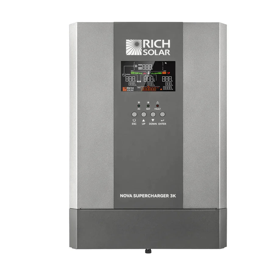 Rich Solar NOVA SUPERCHARGER 3K 3000W 12V Pure Sine Wave Inverter Charger