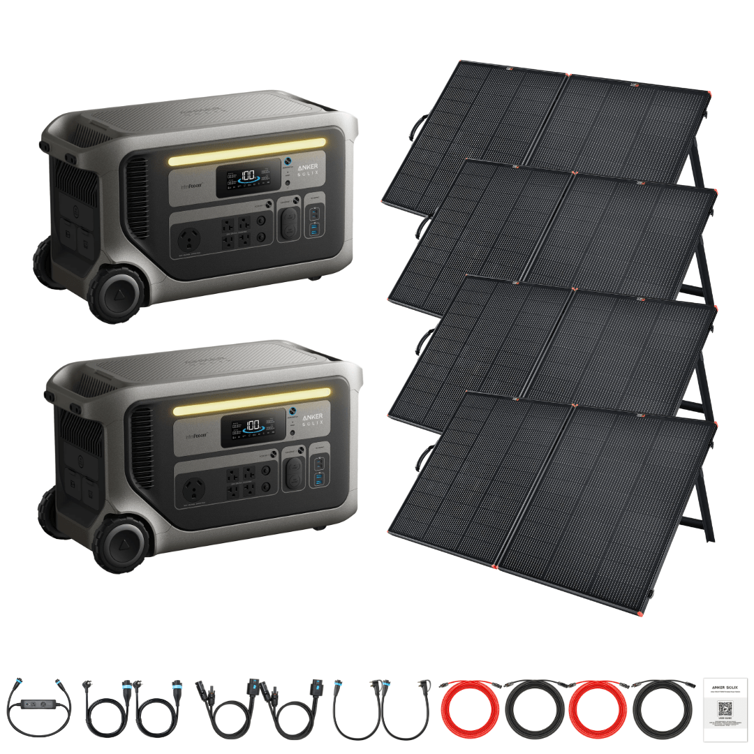 2 x Anker SOLIX F3000 + Custom Solar Panels Kits - Off Grid Stores