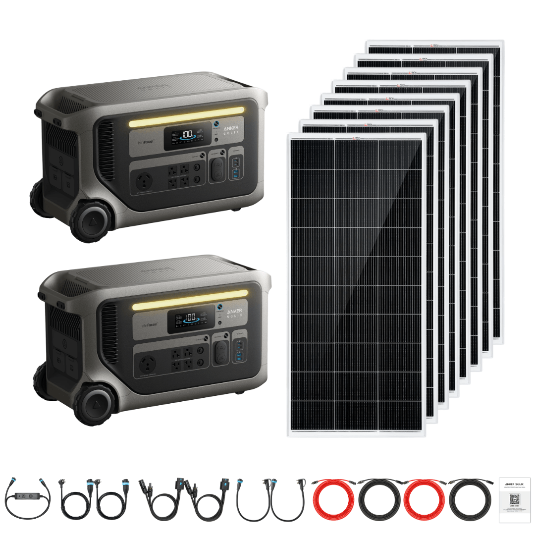 2 x Anker SOLIX F3000 + Custom Solar Panels Kits - Off Grid Stores