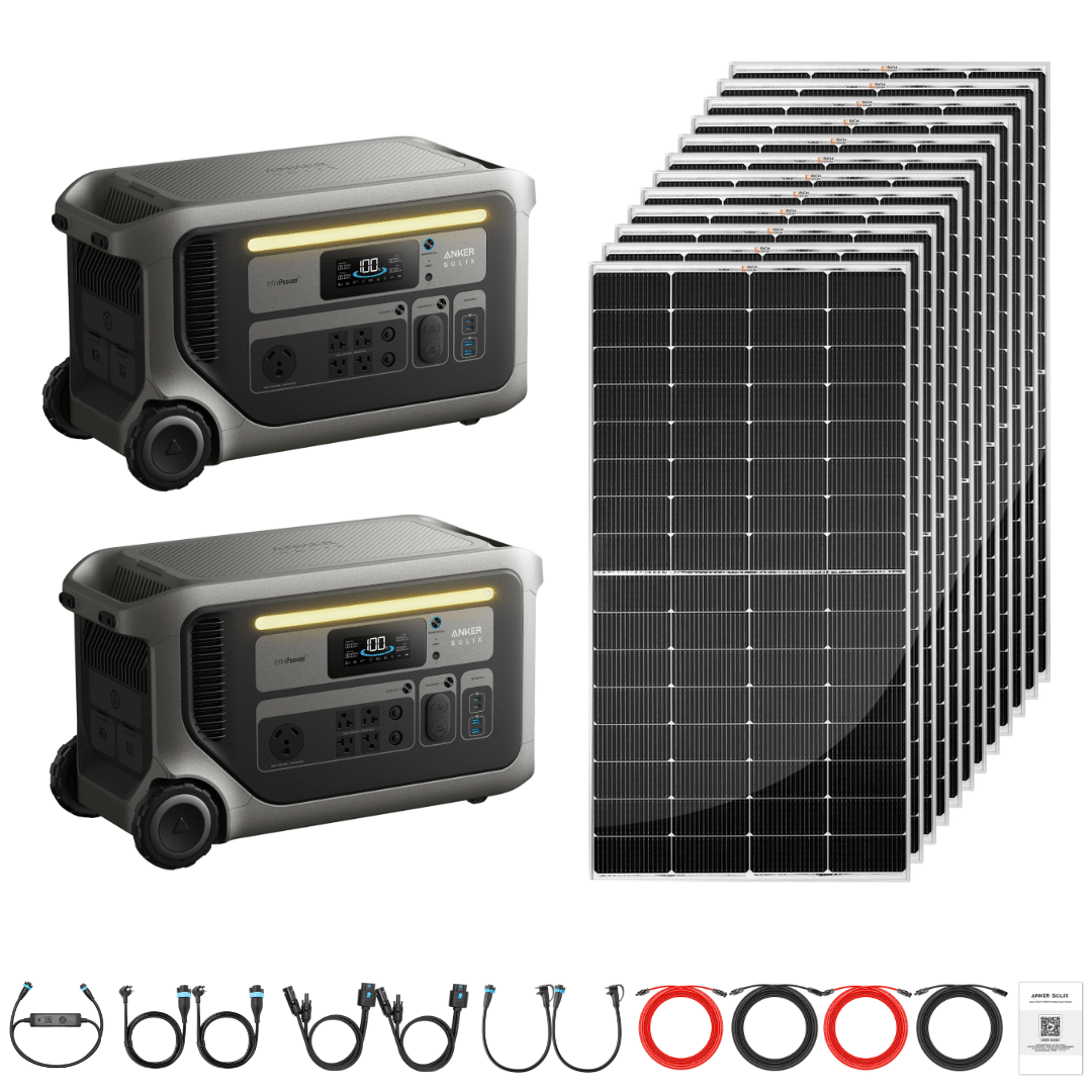 2 x Anker SOLIX F3000 + Custom Solar Panels Kits - Off Grid Stores