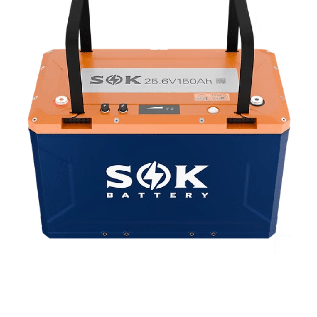 SOK Battery 24V 150Ah Lithium Iron Phosphate Battery With Built-in Heater & Bluetooth