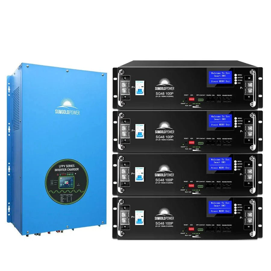 SunGoldPower 12000W 48V Split Phase Pure Sine Wave Inverter Charger - Off Grid Stores