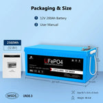 SunGoldPower 12V 200AH LIFEPO4 Deep Cycle Lithium Battery Bluetooth / Self-Heating / IP65