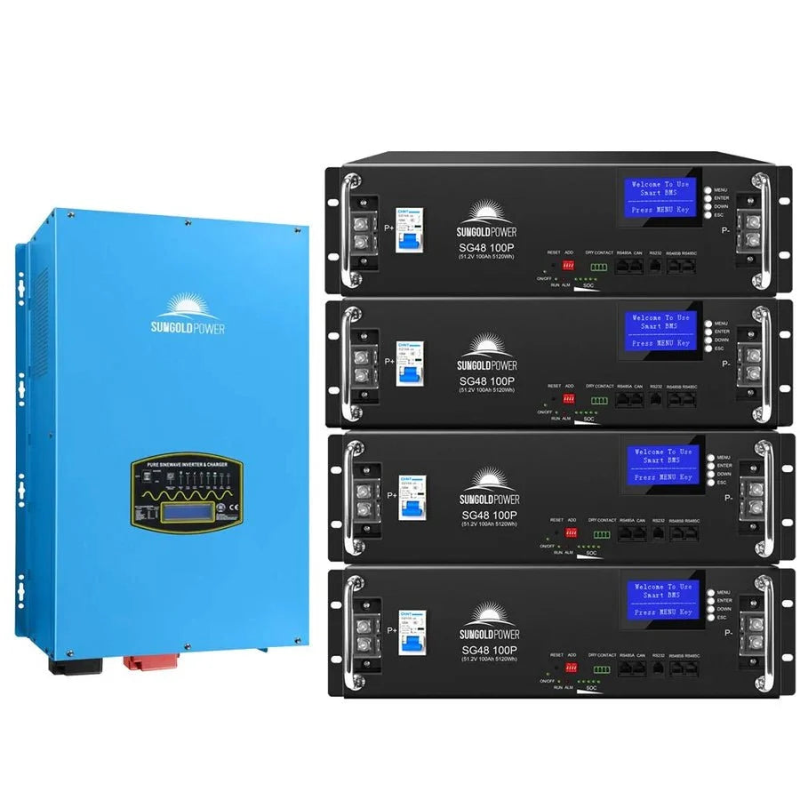 SunGoldPower 15000W 48V Split Phase Pure Sine Wave Inverter Charger - Off Grid Stores