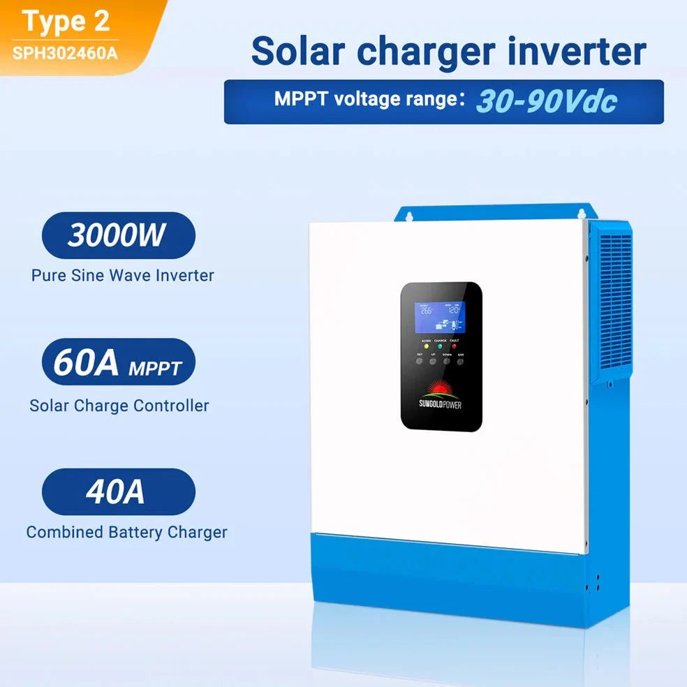 SunGoldPower 3000W 24V Solar Inverter Charger