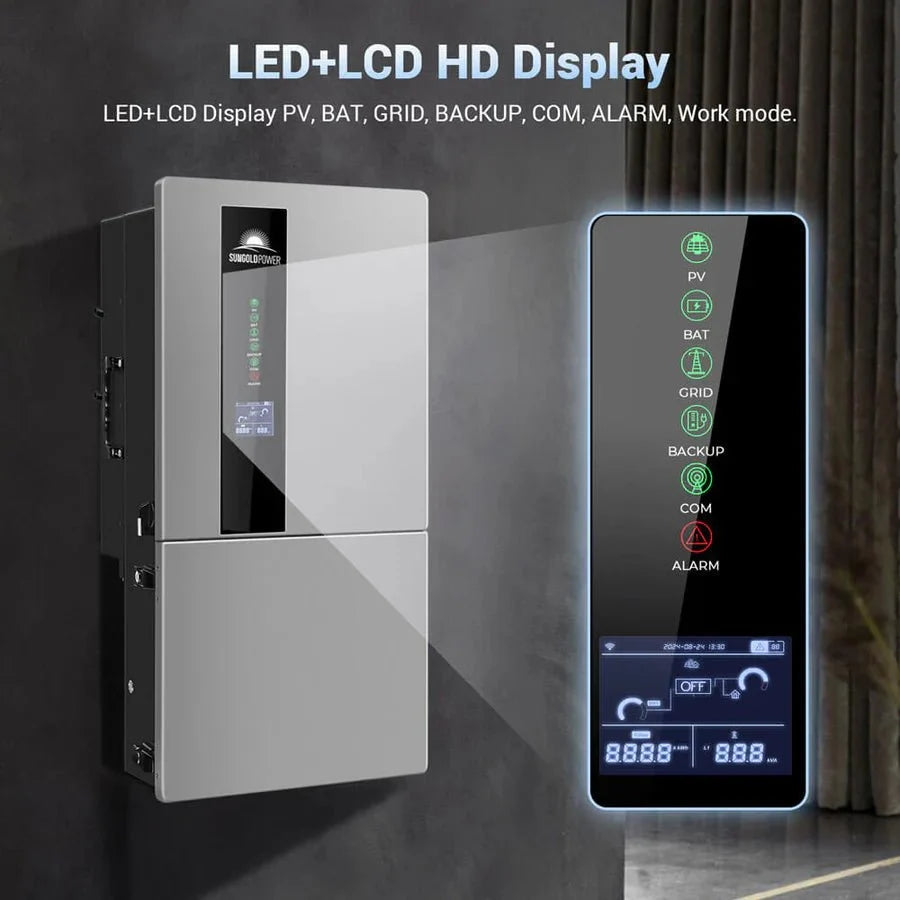SunGoldPower 7.6KW 48V Split Phase Hybrid Solar Inverter