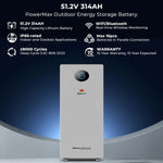 SunGoldPower PowerMax 51.2V 314AH Outdoor Energy Storage Battery UL1973 & UL9540A