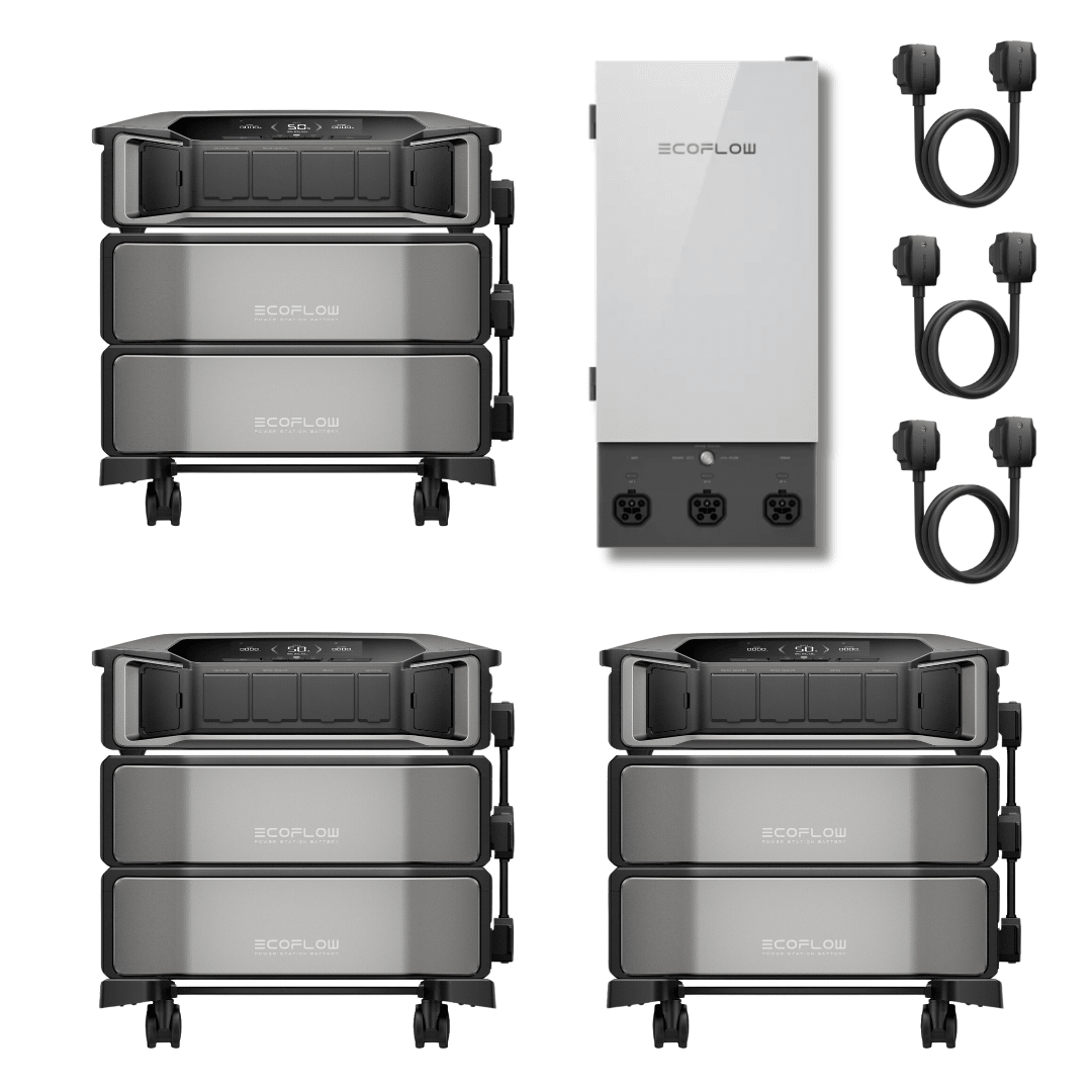 [Triple Kit] EcoFlow DELTA Pro Ultra With Batteries + Smart Home Panel 2 - Off Grid Stores